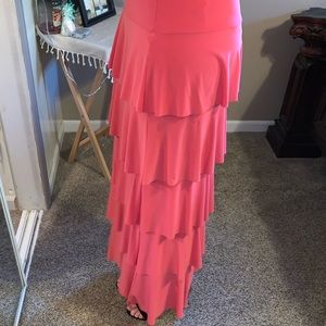 Tiered Coral Skirt